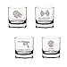 Brindle Southern Farms Star SW Drinking Glass Set of 4 Etched Rocks Whiskey Glasses Sci-fi Space Star Noises Wars Whiskey Glass Gift for Adults, Wars Glassware Barware