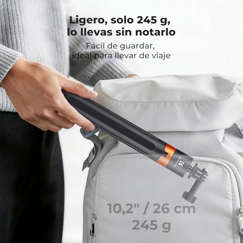 K&F CONCEPT Trípode y Selfie Stick Telescópico de 142 cm / 55,9", Bastón Portátil 2 en 1 con Base, Compatible con dji Osmo Action 6, dji Osmo Action 5 Pro/4/3, GoPro Hero 13/12/11/10/9/8