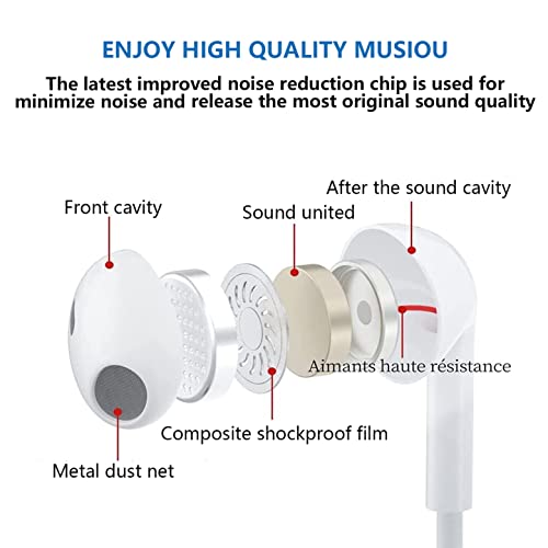 iPhone Headphone Wired with Lightning Connector 【Apple MFi Certified