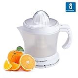 Aigostar Morgen 30HIM - Exprimidor de zumo. Libre de BPA. Color Blanco. Potencia de 30 watios. Capacidad de 1 litro.