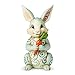 Enesco Jim Shore Heartwood Creek Easter Bunny with Carrot Pint Size Figurine, 3.74 Inch, Multicolor