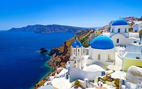 ClassicJP 1000 Piece Jigsaws Santorini Oia Greece For Adult Children