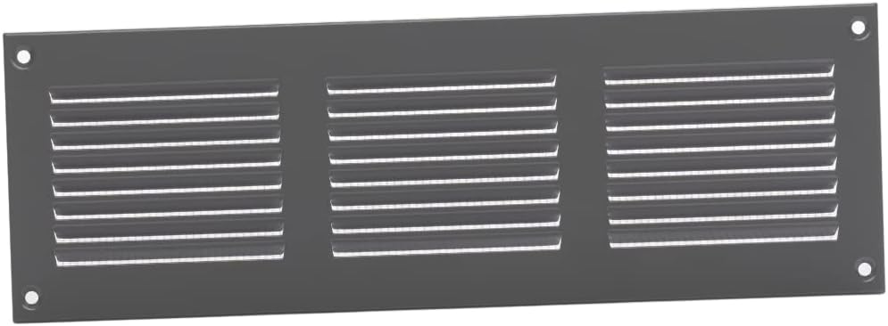 Europlast 300x100mm Grey Metal Air Vent Grille with Insect Mesh
