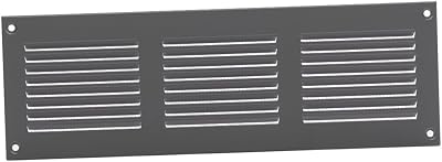 Europlast 300x100mm Grey Metal Air Vent Grille with Insect Mesh