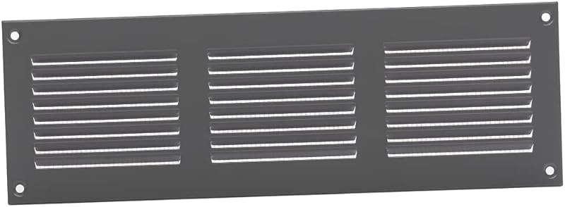 Europlast 300x100mm Grey Metal Air Vent Grille with Insect Mesh