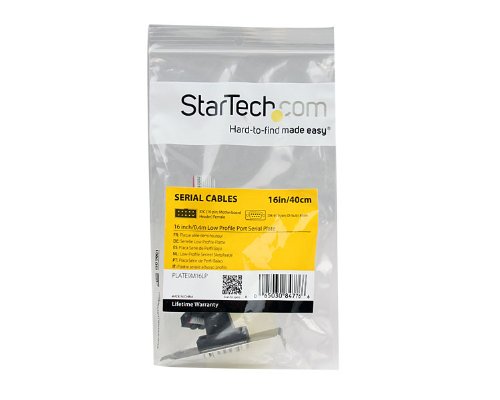 StarTech.com 1 Port 16-Inch DB9 Serial Port Bracket to 10 Pin Header - Low Profile (PLATE9M16LP)