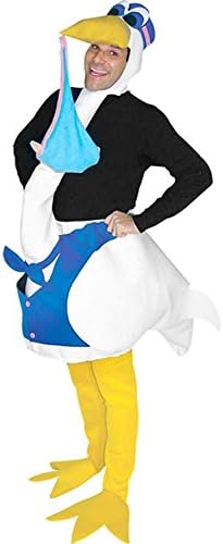 Adult Men's Stork Bird Baby Costume (Size: Standard 44)