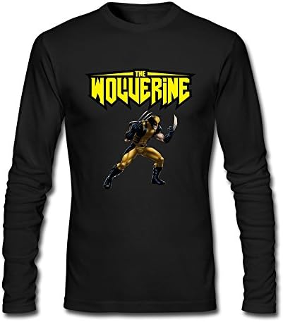 AOPO Men's Long Sleeve X-Men Wolverine Logo T Shirt