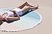 Sea Glass Green and Peach Luxury Thick Round Cabana Beach Towel - 5 Foot Diameter - Woven Jacquard for Soft, Fade Proof Beach & Pool Use - Sea Glass Sunrise