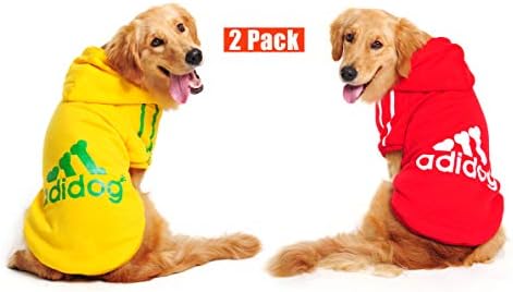 U2paw 2 Pack Dog Hoodies For Clothes Change Golden Retriever