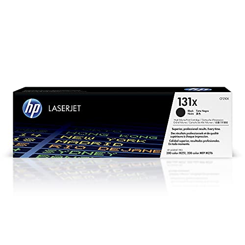 HP 131X (CF210X) Schwarz Original Toner mit hoher Reichweite für HP LaserJet Pro 200 Color M251, MFP M276, XL