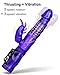 bom bex Dildo Vibrator - Rabbit Vibe with Rotating Bead for Women - Clitoral Stimulator,Masturbation Vibe for Females.Sex Toys,Purple (Purple)