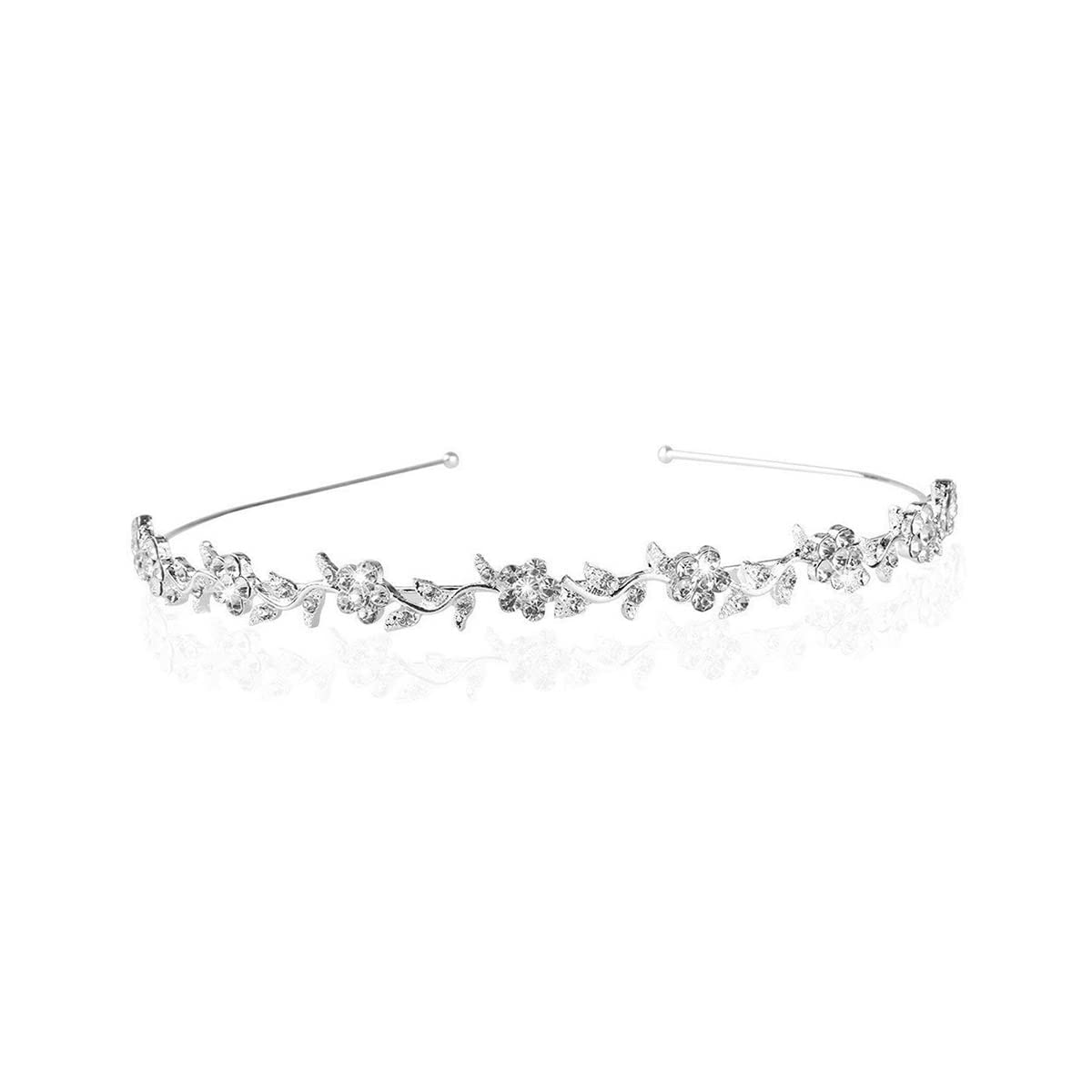 IERCZA 1 Piece Wedding Bridal Headbands, Imitation Crystal Headband for Hair, Crown Headpiece for Party Bridal Wedding Bridal Crown Hair Accessories