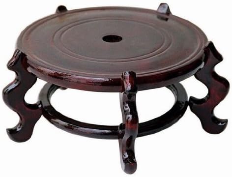 Beautiful Hand Craft Rosewood Oriental Vase Stand 7.5"" by MZO