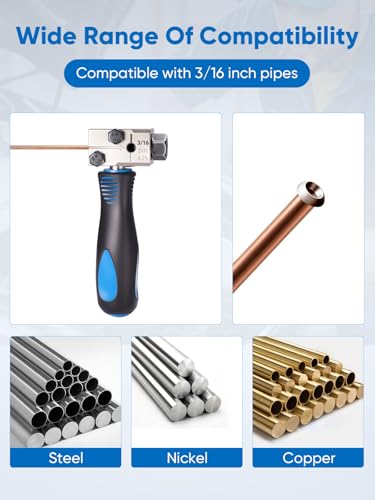 Wvoillty Brake Hose Flaring Tools for DIN Flaring - 4.75mm - Universal Brake Line Crimping Kit - 7.62m - Diameter 4.75mm - with 16 Connectors + 5 Connectors