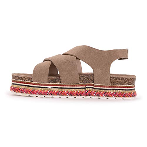 MUK LUKS Women's Beach Bingo Sandal-Tan Wedge - Choose SZ/color | eBay