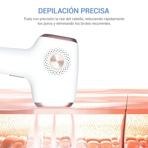 Depilación Láserpara Mujeres, Depilación IPL con Función de Enfriamiento, Luz Pulsada Depilacion Profesional, 999999 Destellos, 9 Niveles Indolora, Unisex, para Axilas, Piernas, Brazos y línea del Bikini