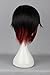 COSPLAZA Cosplay Wigs Short Black Red Girl Anime Show Heat Resistant Party Hair (Black/Red)