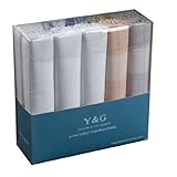 YED01 Designer Gift for Mens 10 Pack Handkerchiefs Set School Husband By Y&G