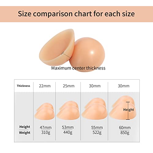 Polreta Pair Concave Breast Forms Silicone Breast Prosthesis Bra Inserts Enhancer Pads | Pricepulse