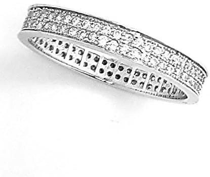 925 Solid Sterling Silver Eternity Ring with Top Quality Cz 3.75MM WIDTH in Different Sizes Z4 (9)