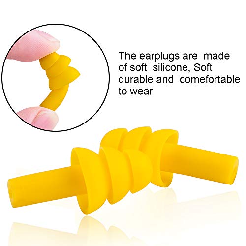 image for SIQUK 36 Pairs Silicone Swimming Earplugs Reusable Waterproof Ear Plug