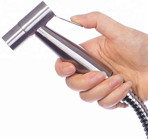 MARCOWARE Stainless Steel Health Faucet with 304 Ultra Flexible Shower Hose, Silver, Brushed Finish