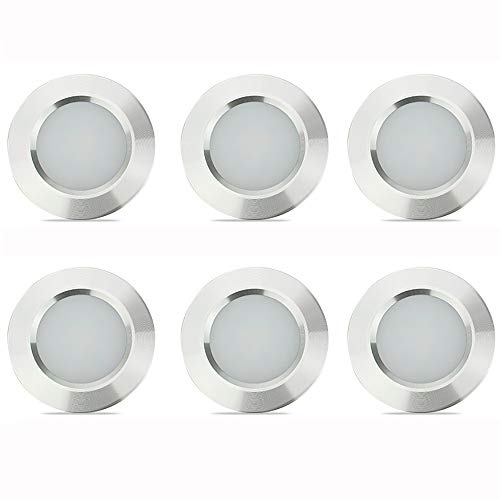12V Recessed Light for RV Camper Van Trailer – 3W Warm White 270 Lumen Low Voltage (6 Pack)