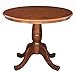 IC International Concepts International Concepts 36 Round Pedestal, 42-Inch, Espresso Table