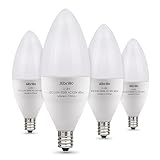 Albrillo E12 LED Bulbs, Candelabra Light Bulbs 40 Watt Equivalent, Daylight White LED Chandelier Bulbs, Candelabra Base, Non-Dimmable LED Lamp, 4 Pack