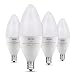 Albrillo E12 LED Bulbs, Candelabra Light Bulbs 40 Watt Equivalent, Daylight White LED Chandelier Bulbs, Candelabra Base, Non-Dimmable LED Lamp, 4 Pack