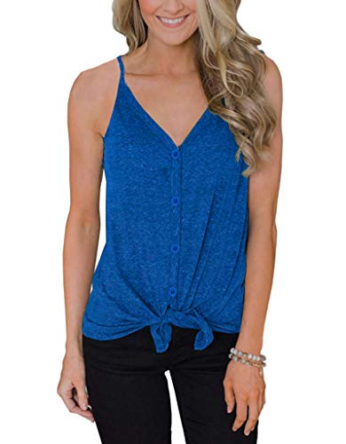 BUTTON DOWN TANK TOPS FOR WOMEN CASUAL SUMMER...