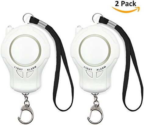 2Pack 130DB SOS Emergency Personal Alarm,Dmeixs Self Defence Alarm Keychain siren song alarm keychain with LED Flashlight(Fluorescent)