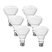 LE 6 Pack 65W Incandescent Bulb Equivalent, 10W Dimmable BR30 E26 LED Bulbs, 750lm, Daylight White, 5000K, 110 Flood Beam, Track and Recessed Light Bulbs, LED Light Bulbs