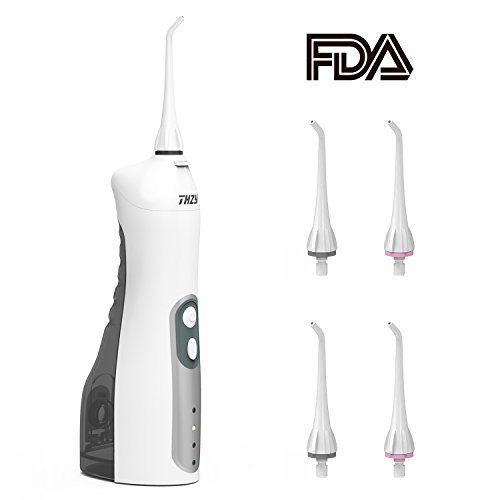 Water Flosser Cordless, THZY 4-Mode Professional Dental Oral Irrigator - Portable and Rechargeable IPX7 Waterproof Water Flossing with 4 Jet Tips for Home and Travel, Braces & Bridges Care - Thumbnail 6