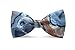 Mens Pre-Tied Satin Bowtie Adjustable Length Solid Color Patterned bow tie