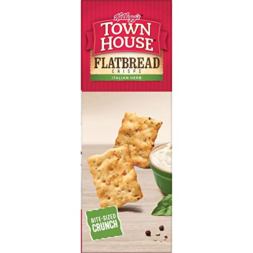 Town House Flatbread Crisps Oven Baked Crackers, Party Snacks, Italian