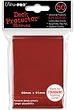 50 Red Ultra-Pro Sleeves/Deck Protectors for Magic/MTG/Pokemon Cards (Standard Size)