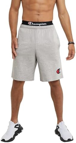 Sweat Shorts Men's Champion Terry Cloth Shorts Cotton Gray