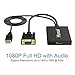 VGA to HDMI, Moread VGA to HDMI Adapter with Audio Support (Male to Female) for Computer, Desktop, Laptop, PC, HDTV, Monitor, Projector and More - Black