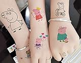 M.owstoni Peppa Pig Party Supplies Temporary Tattoos Favors for Kids 175 Glitter Styles Birthday Girls