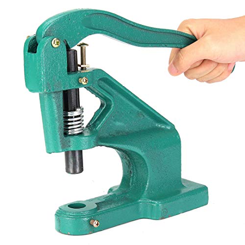 1Pc Manual Hand Pressure Snap Pressing Machine Clamp Snap Clip On Tool Metal Green HPressing Button Machine