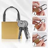 Lamondre 4 Padlocks 32mm Small Keyed Alike for Gym Locker Travel Bags Cabinets view 4