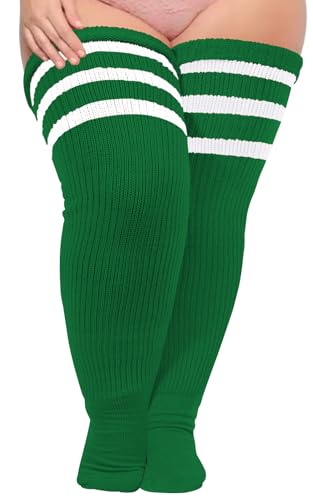 Moon Wood Chaussettes hautes pour femme de grande taille pour cuisses épaisses, chaussettes extra longues et épaisses au-dessus du genou, chaussettes chauffe-jambes