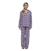Signore-Tradizionale-Flanella-A-Quadri-Set-Pigiama-Con-Occhio-Mascherina-Quadretti-Rosa-18