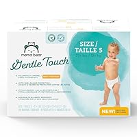 Amazon Brand - Mama Bear Gentle Touch Diapers, Size 5, 132 Count (4 packs of 33)