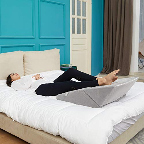 COZ Memory Foam Bed Wedge Pillow for Sleeping Comfort 9"/12" Folding