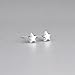 HANFLY 925 Sterling Silver Star Stud Earrings, Small Minimalist Design, Delicate Fashion Jewelry for Women (Silver-Star)