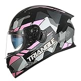 TRIANGLE Full Face Motorcycle Helmet Dual Visor