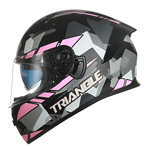 TRIANGLE Full Face Motorcycle Helmet Dual Visor